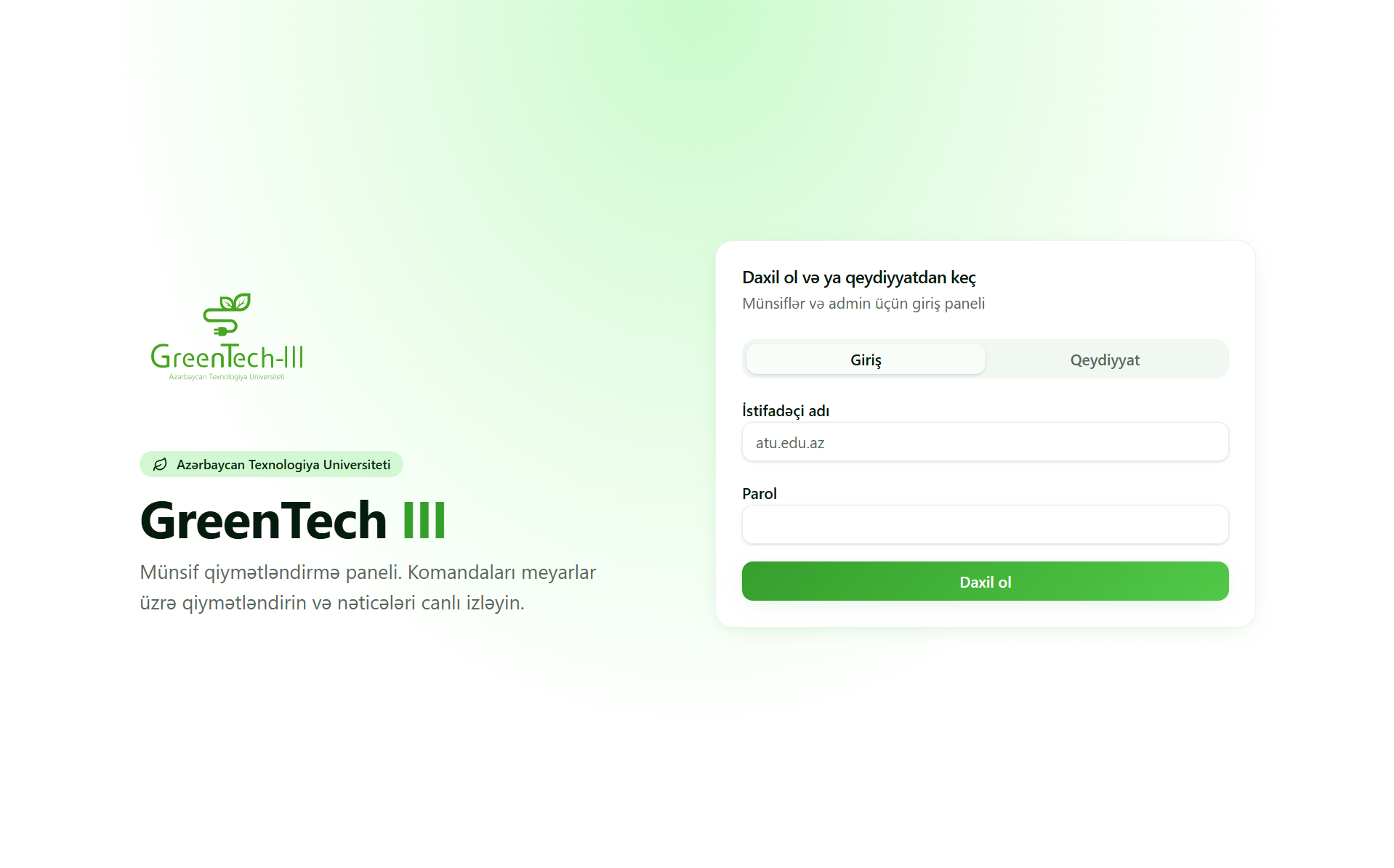 GreenTech 3 layihəsi screenshot